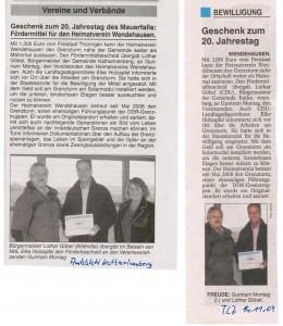 2009-11-14 TLZ, Amtsblatt Katharinenberg